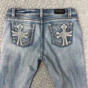 Rose Royce Jeans Womens 32 Blue Bootcut Mid Rise Medium Wash Denim Cross Casual